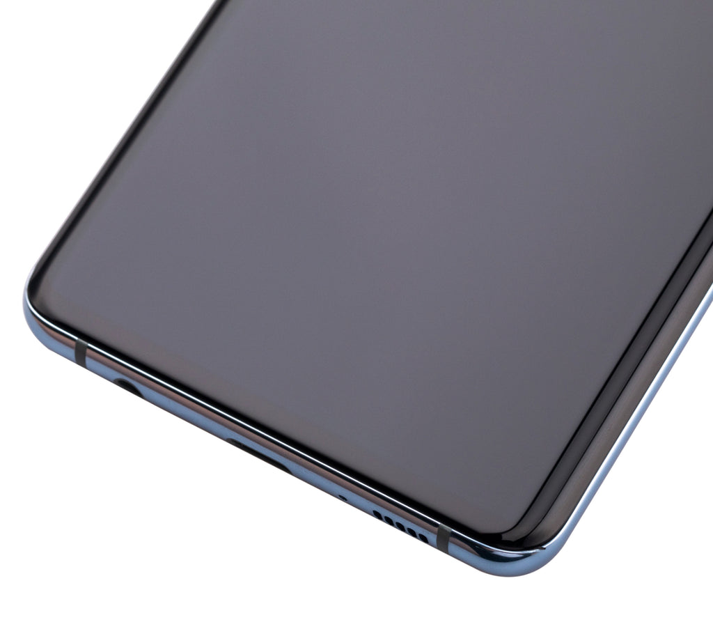 OLED-Display mit Rahmen für Samsung Galaxy S10 Plus (gebrauchter OEM-Ausbau, Qualität B/C) (Prism Blue)