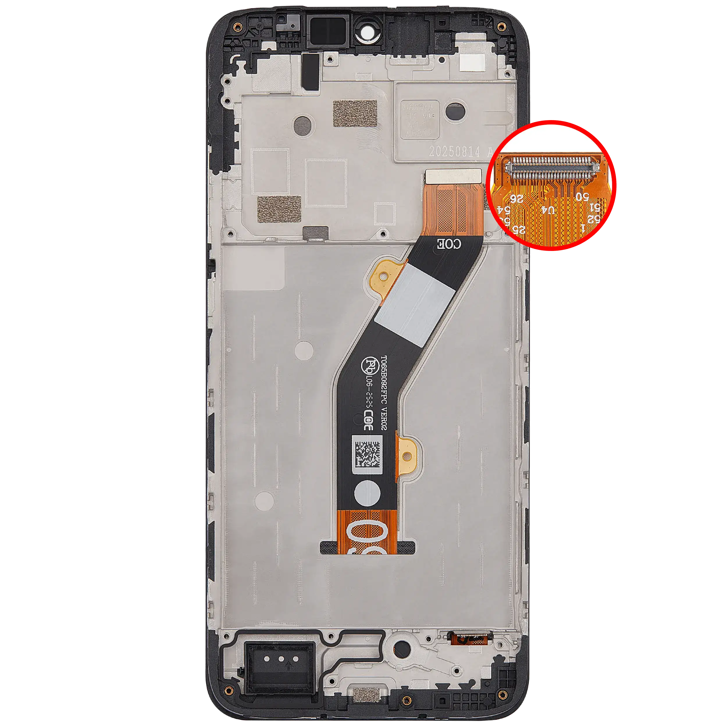 LCD-Display mit Rahmen für Cricket lcon (2026) (U656AC) / AT&T Propel 3 5G (U656AA) (Refurbished) (Alle Farben)