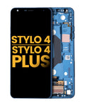 Refurbished Display mit Rahmen für LG Stylo 4/4 Plus (Moroccan Blue)