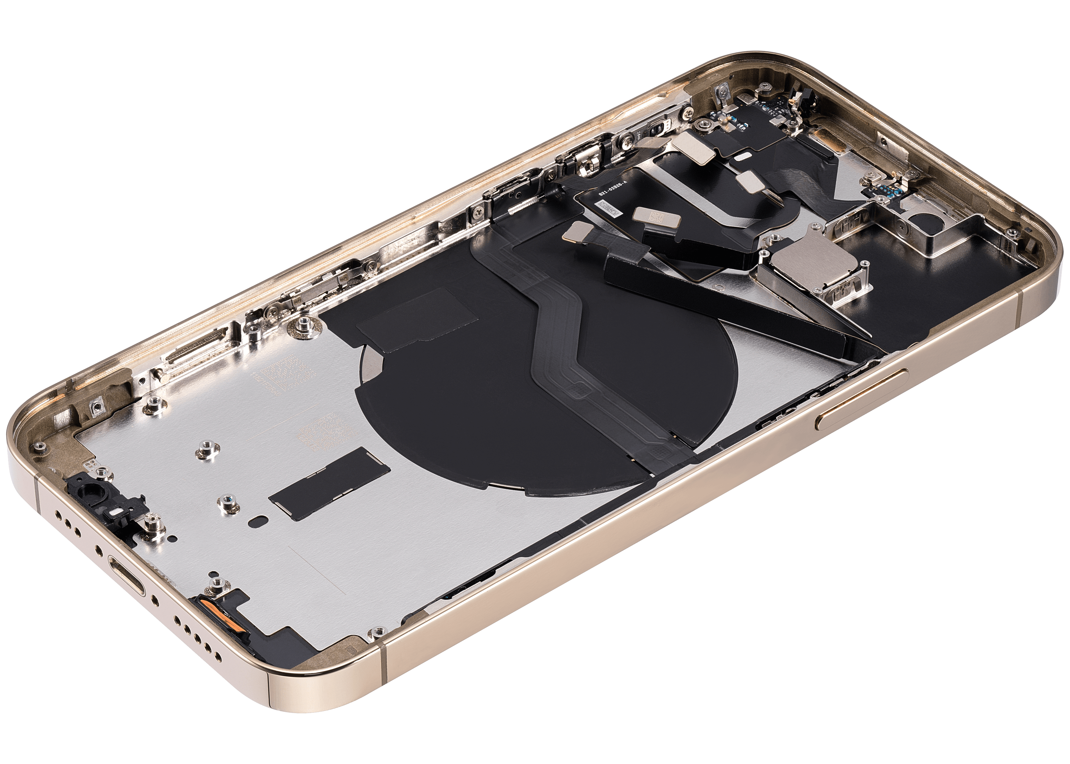 Backcover/Rahmen mit Small Parts für iPhone 12 Pro (EU / Global Version) (gebrauchter OEM-Ausbau, Qualität C) (Gold)