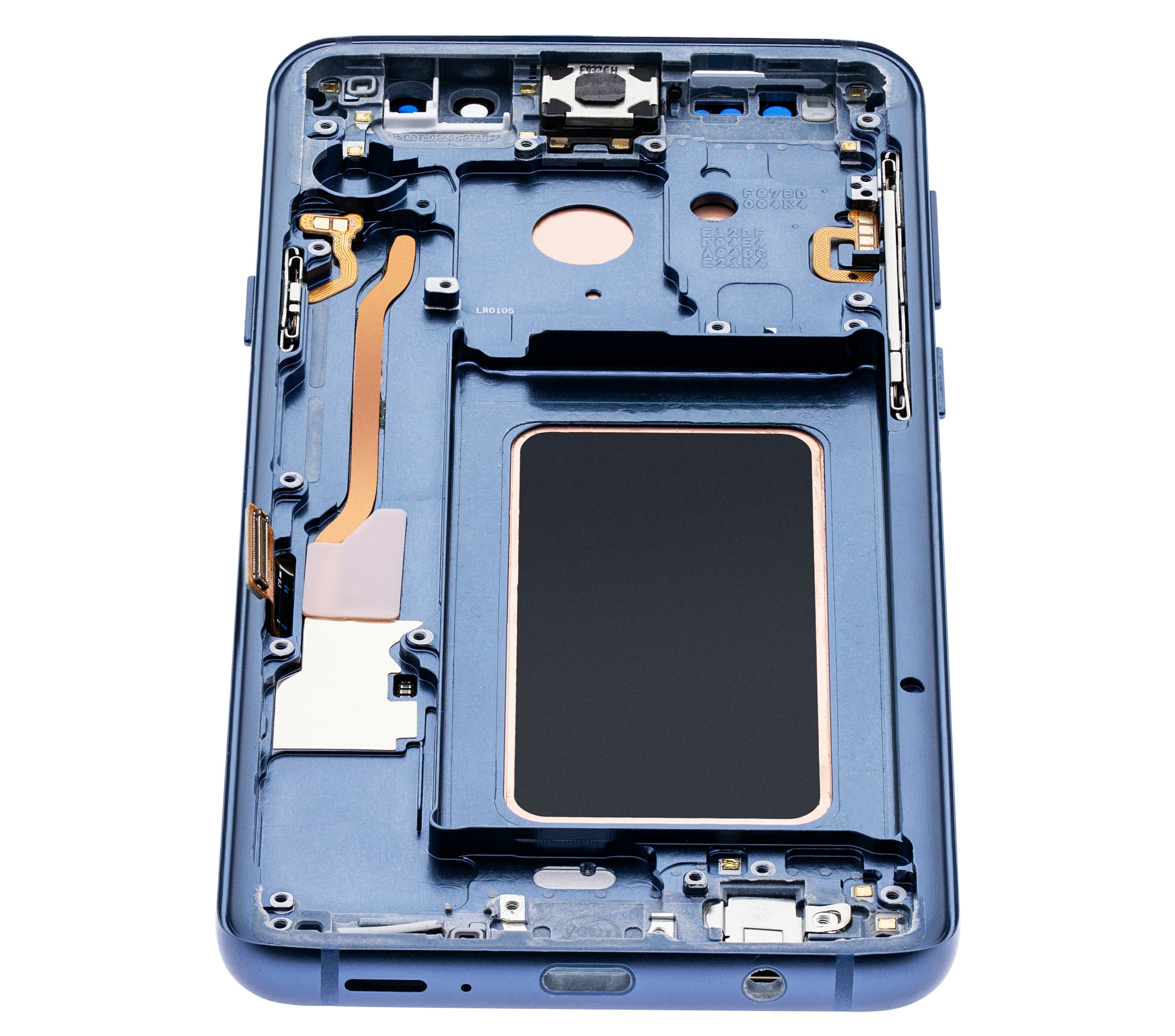 OLED-Display mit Rahmen für Samsung Galaxy S9 Plus (gebrauchter OEM-Ausbau, Qualität B/C) (Coral Blau)