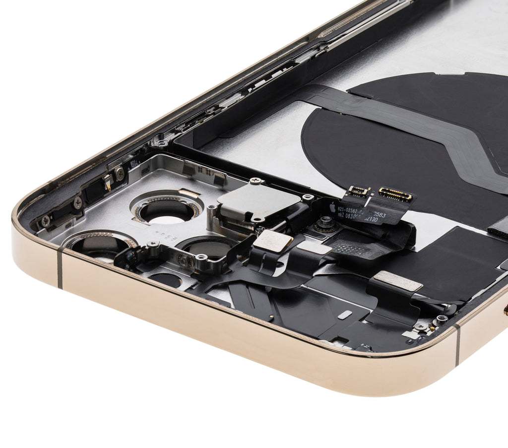Backcover/Rahmen mit Small Parts für iPhone 12 Pro Max (US-Version) (gebrauchter OEM-Ausbau, Qualität A) (Gold)