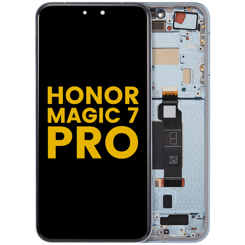 OLED-Display mit Rahmen für Honor Magic 7 Pro (Refurbished) (Breeze Blue)
