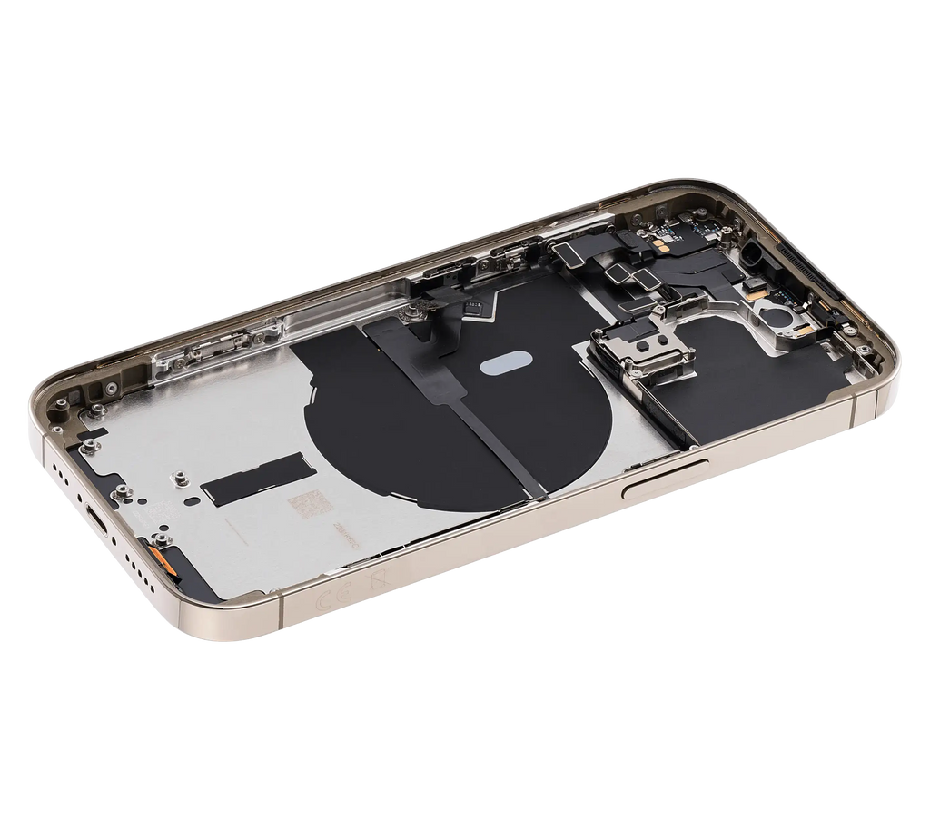 Backcover/Rahmen mit Small Parts für iPhone 14 Pro (EU / Global Version) (gebrauchter OEM-Ausbau, Qualität B) (Gold)