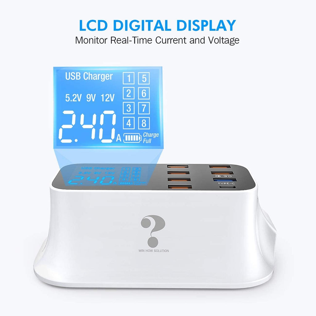 USB Fast Charging Hub with Quick Charge 3.0 (8 Ports) (A19Q)