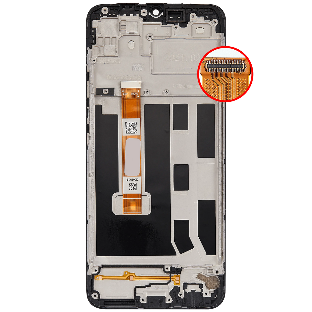 LCD-Display mit Rahmen Compatible für Oppo A35 (2021) (Refurbished) (Alle Farben)