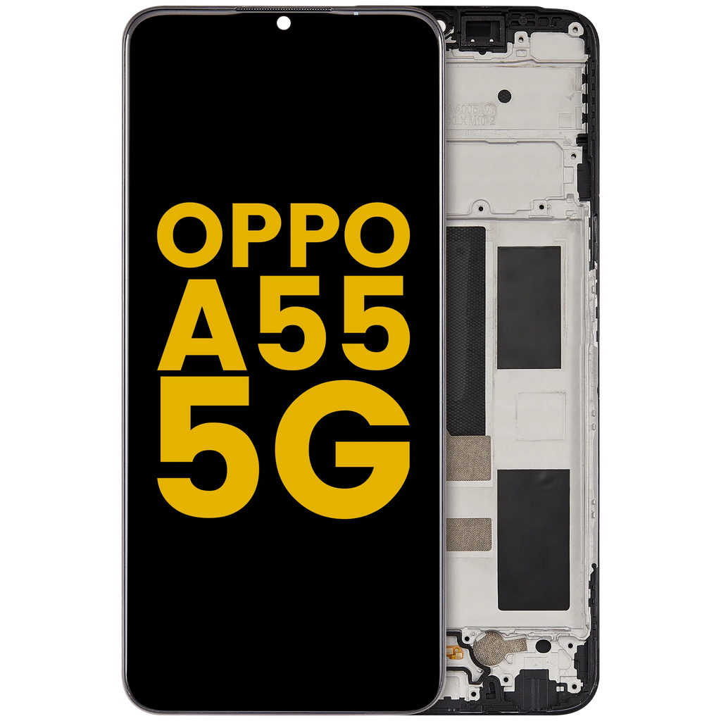 LCD-Display mit Rahmen für Oppo A55 5G (2021) (Refurbished) (Alle Farben)
