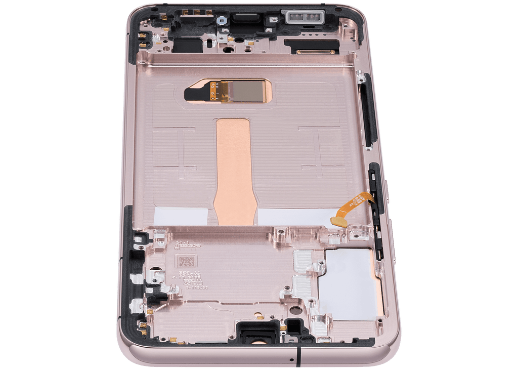 OLED-Display mit Rahmen für Samsung Galaxy S22 Plus 5G (US & Internationale Version) (Aftermarket Plus) (120Hz) (Pink Gold / Violet)