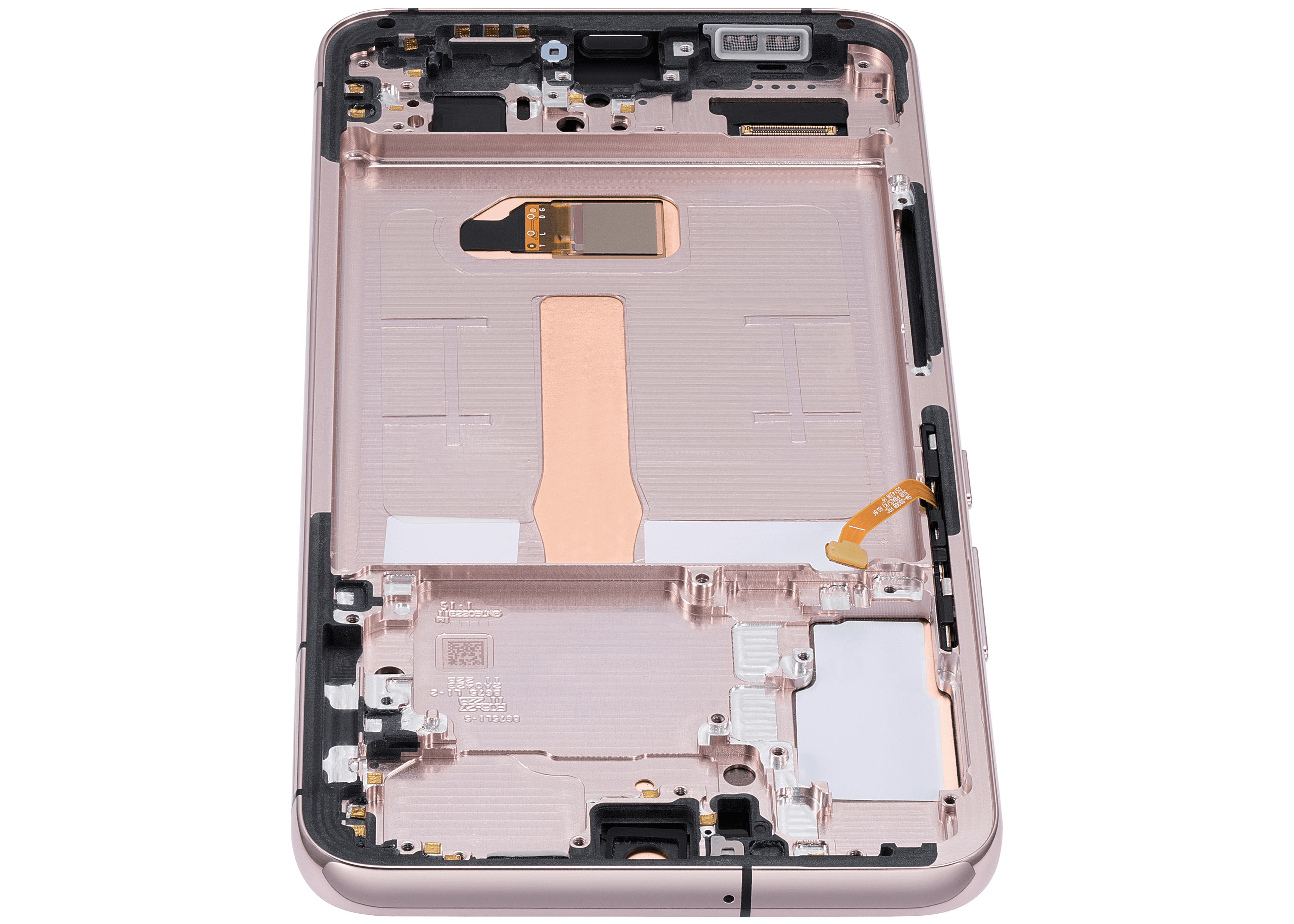 OLED-Display mit Rahmen für Samsung Galaxy S22 Plus 5G (US & Internationale Version) (Aftermarket Plus) (120Hz) (Pink Gold / Violet)