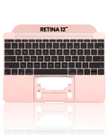 Top Case mit Keyboard (ANSI US) and Microphone für MacBook 12" A1534 (2016-2017) (gebrauchter OEM-Ausbau, Qualität B/C) (Rose Gold)