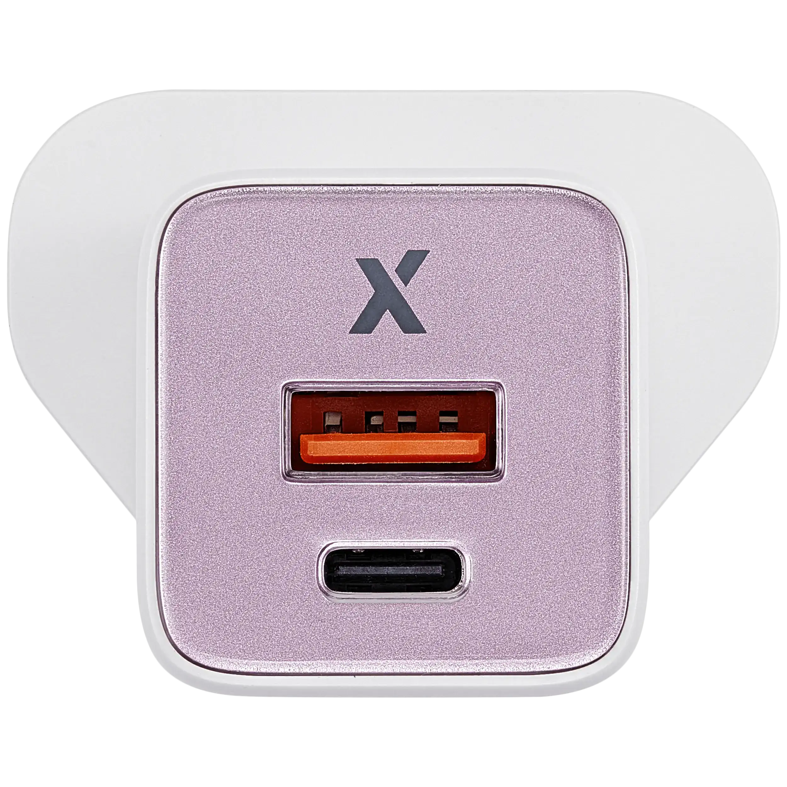 AmpSentrix 30W 2-in-1 USB-C / USB-A Wall Adapter (220V / UK Plug) (Pink)