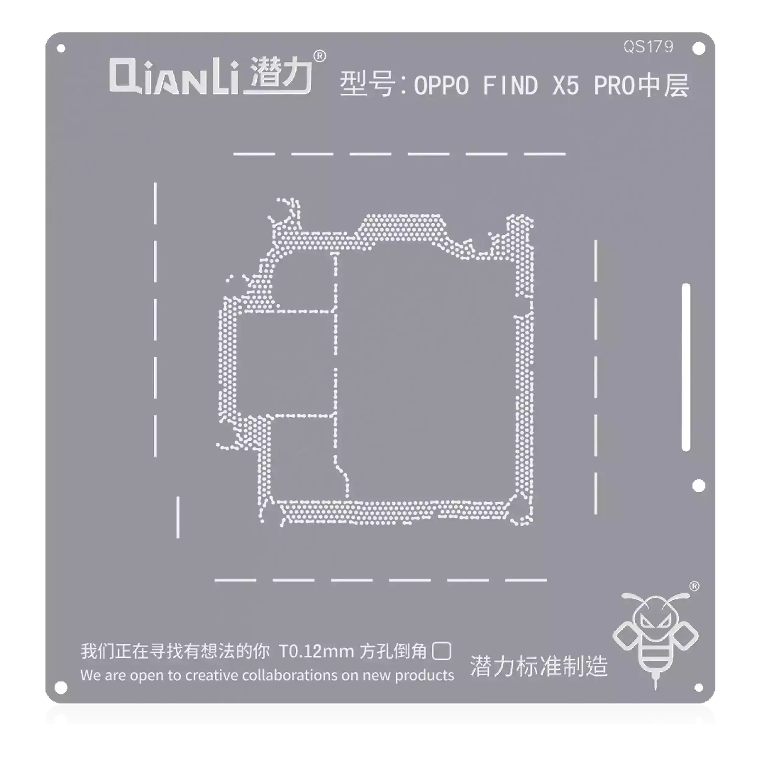 Bumblebee Stencil (QS179) for OPPO Find X5 Pro Midframe (Qianli)