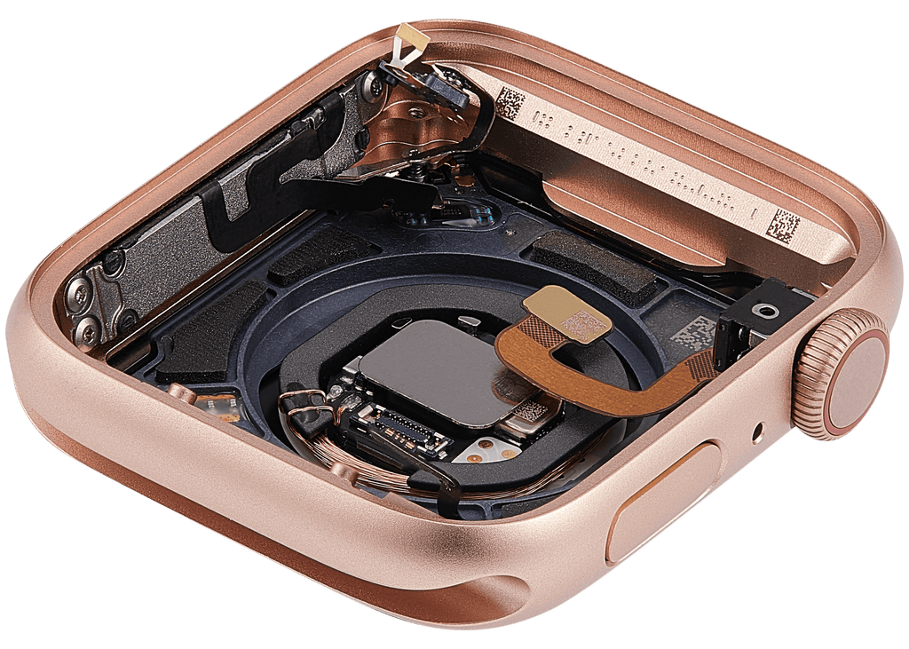 Backcover/Rahmen Compatible für Watch Series 6 (44MM) (gebrauchter OEM-Ausbau, Qualität A) (Cellular Version) (Aluminum / Rose Gold)