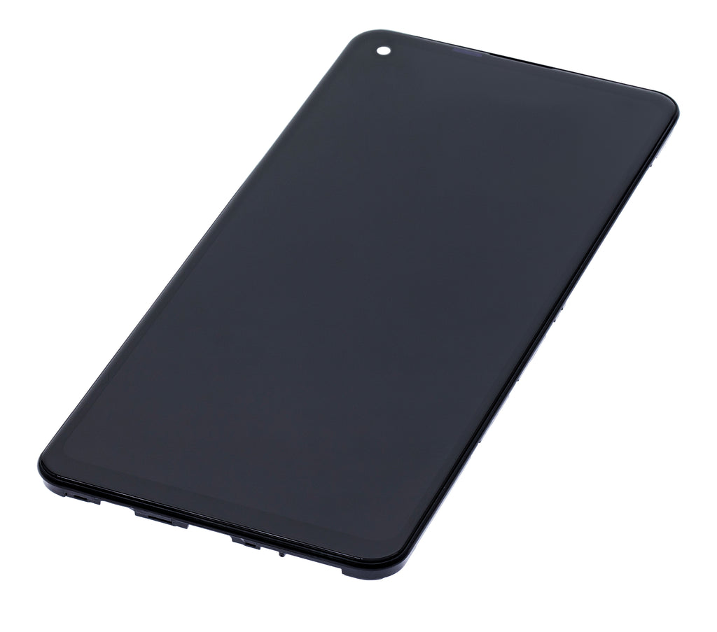 LCD-Display mit Rahmen für Samsung Galaxy A21s (A217 / 2020) (Service Pack) (Schwarz)