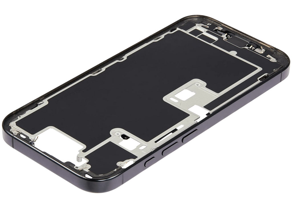 Gehäuse mit Ladebuchse für iPhone 16 Pro US Schwarz Titan OEM A