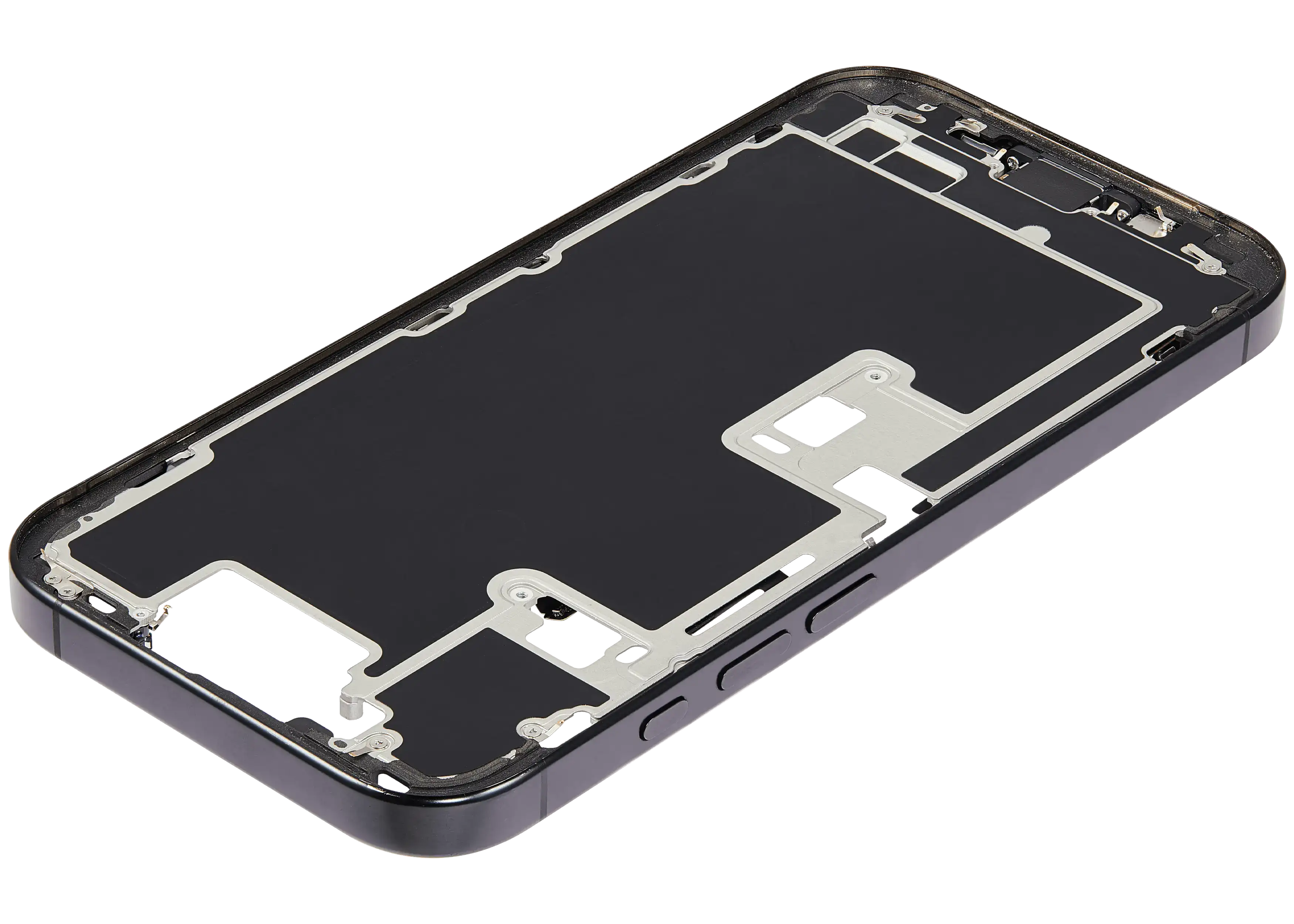 Gehäuse mit Ladebuchse für iPhone 16 Pro US Schwarz Titan OEM A