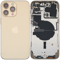 Backcover/Rahmen mit Small Parts für iPhone 14 Pro Max (EU / Global Version) (gebrauchter OEM-Ausbau, Qualität A) (Gold)
