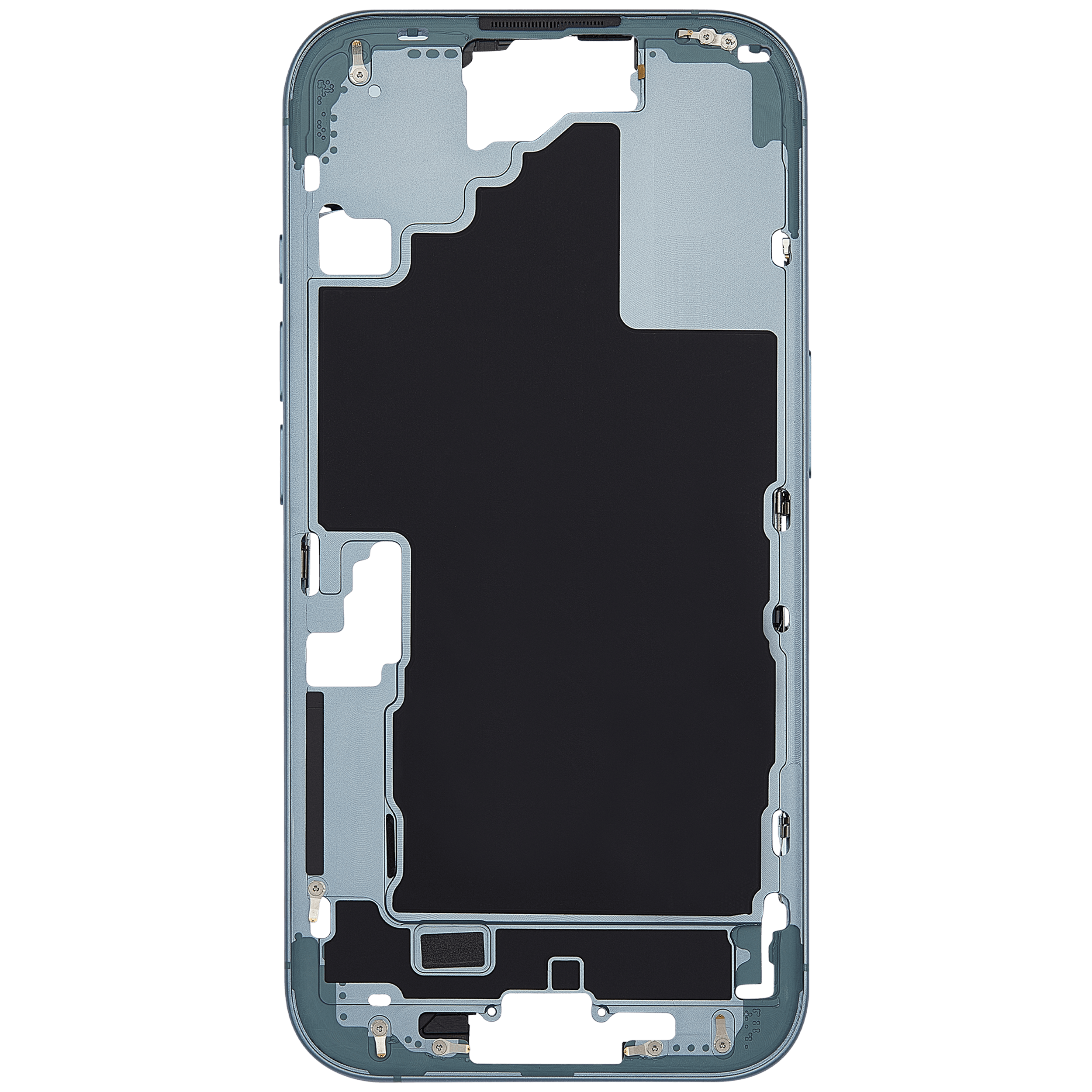 Midframe/Rahmen mit Power And Volume Button für iPhone 16 (EU / Global Version) (Aftermarket Plus) (Teal)