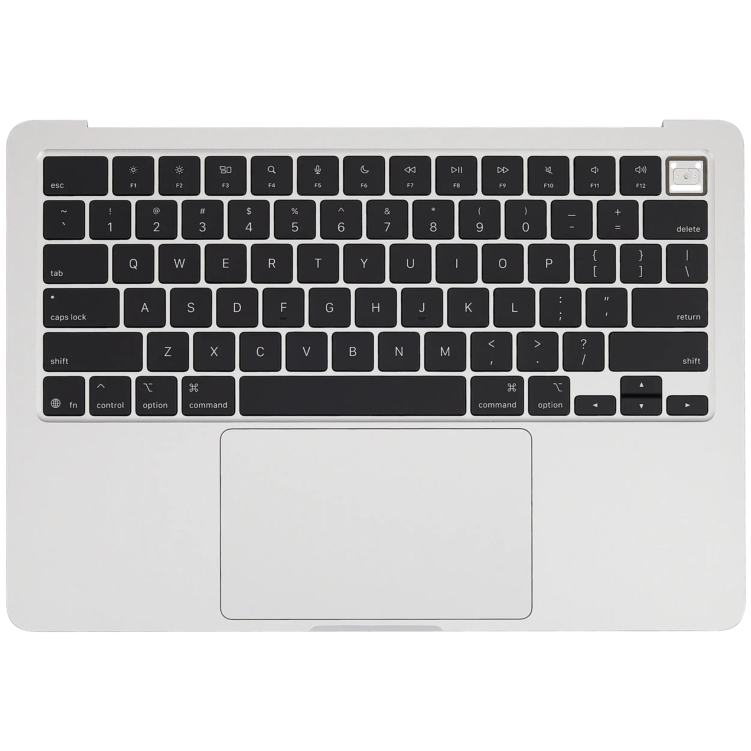 Topcase m. Akku u. Tastatur MacBook Air 13 A3240 US-Tastatur Silber Güte B
