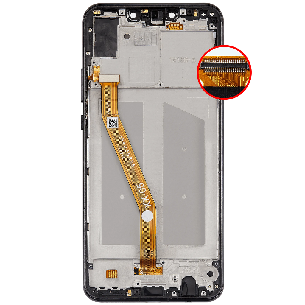 LCD-Display mit Rahmen für Huawei Nova 3 (2018) (Refurbished) (Schwarz)