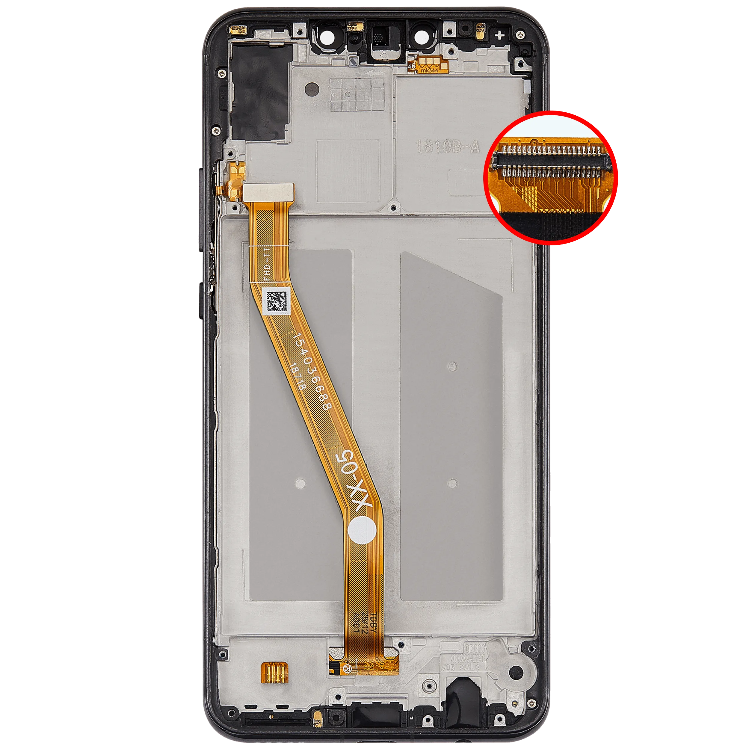 LCD-Display mit Rahmen für Huawei Nova 3 (2018) (Refurbished) (Schwarz)