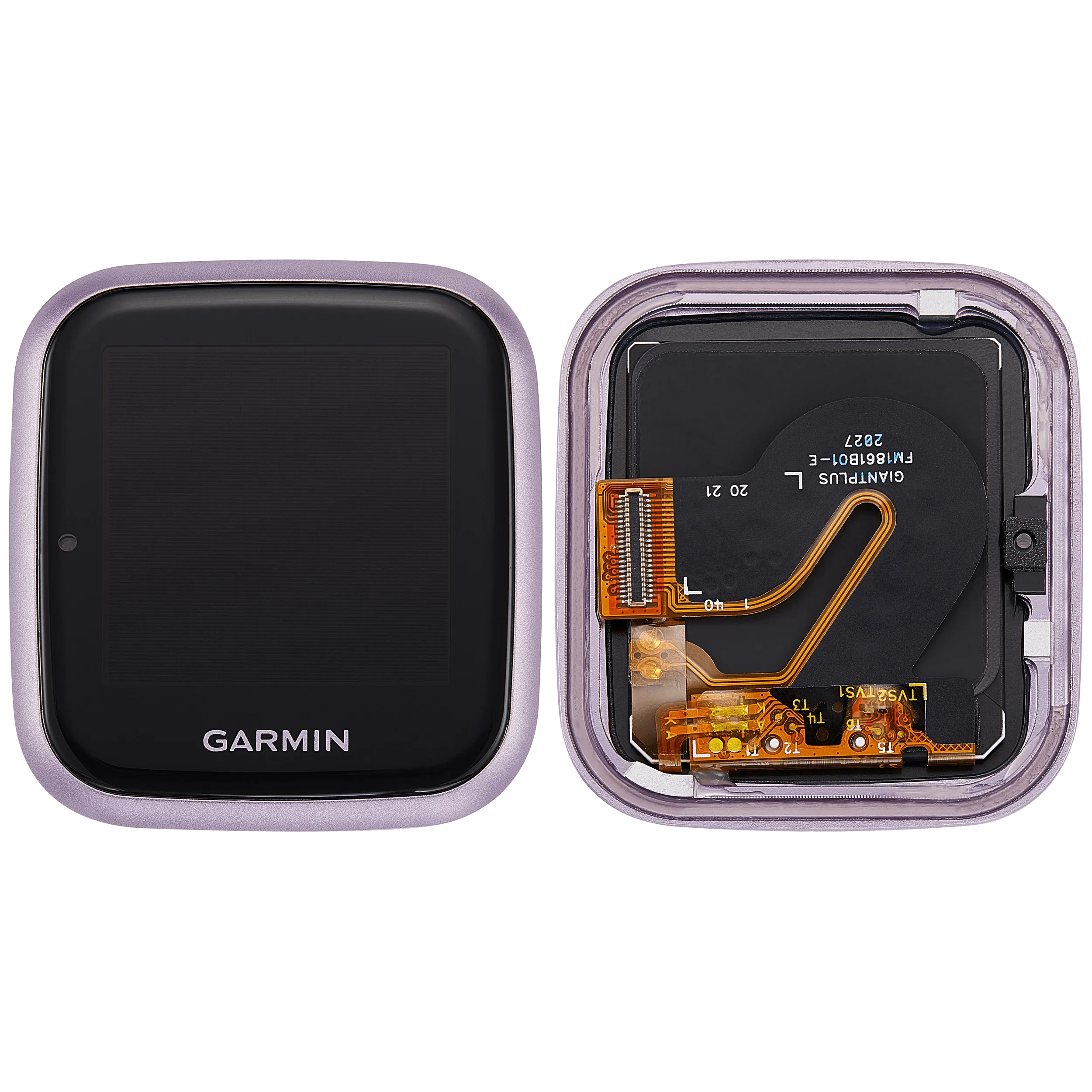 LCD-Display mit Rahmen für Garmin Venu SQ (2020) (Premium) (Orchid)