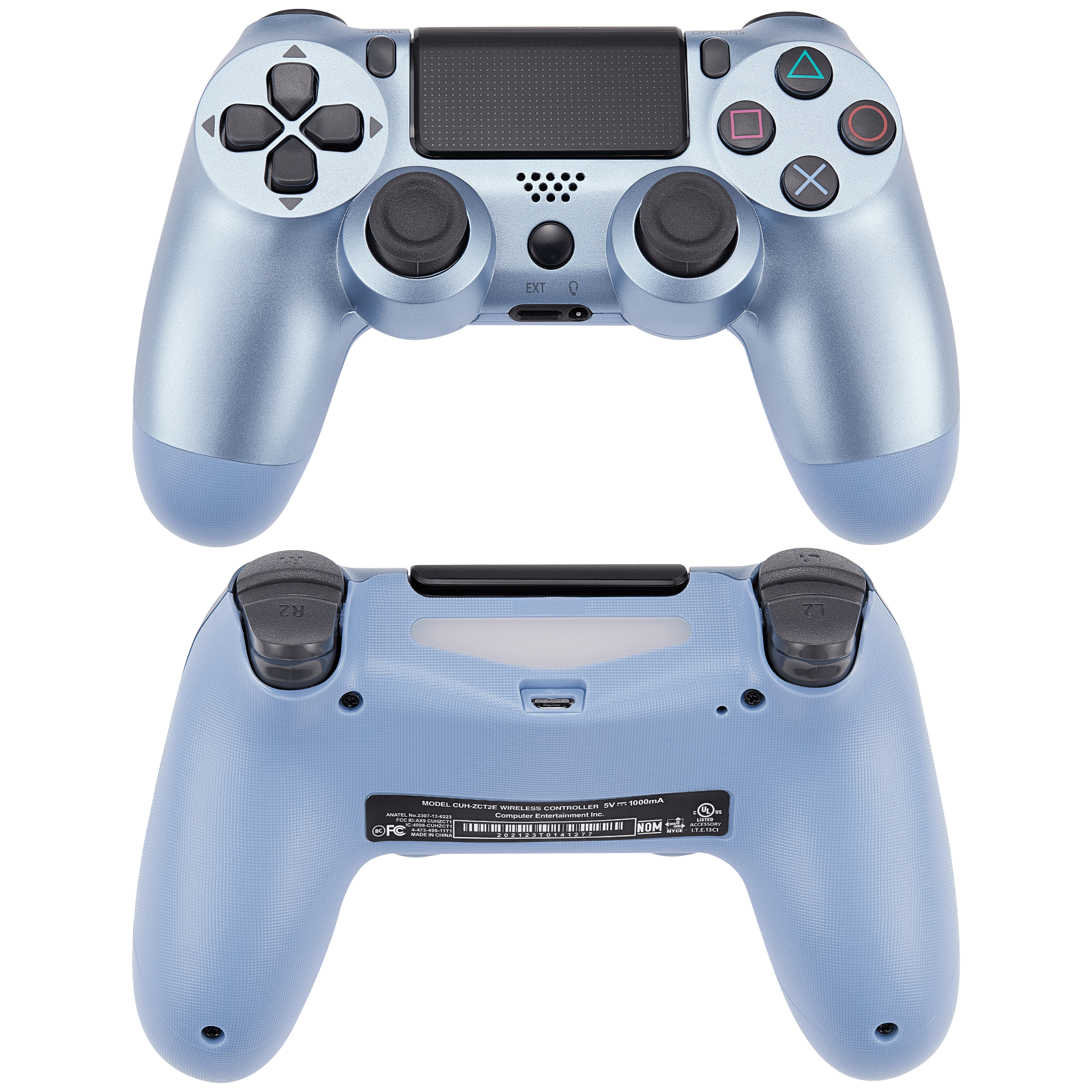 DoubleShock 4 Wired Controller für Playstation 4 (Titanium Blau)
