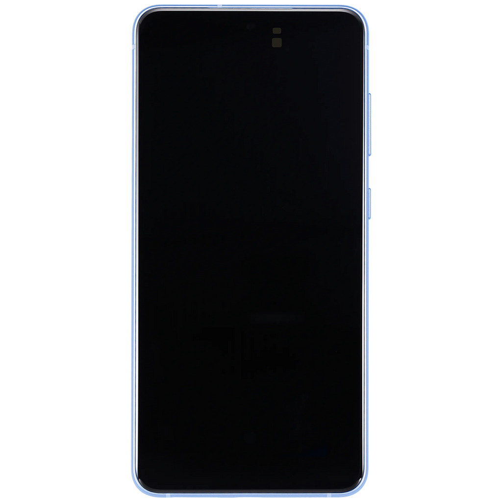 OLED-Display mit Rahmen für Samsung Galaxy S21 FE 5G (US & Internationale Version) (Aftermarket Plus) (120Hz) (Blau)