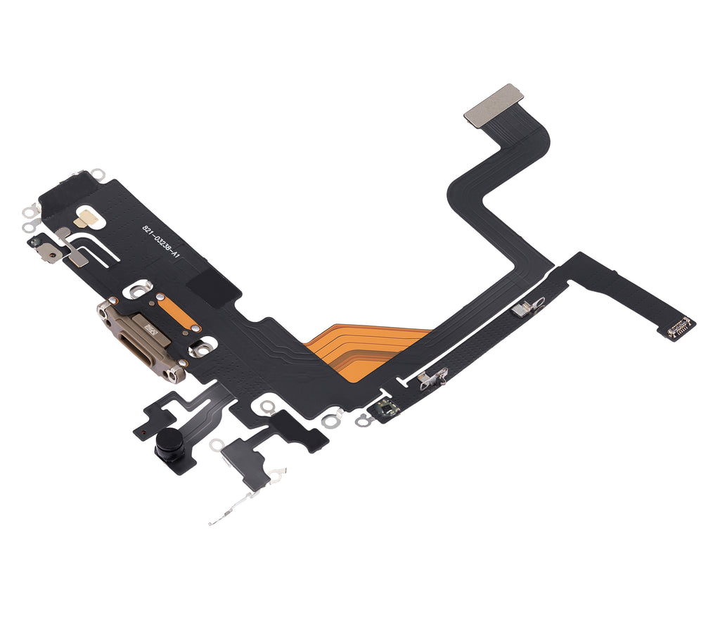 Ladebuchse-Flexkabel für iPhone 13 Pro (Aftermarket Plus) (Gold)