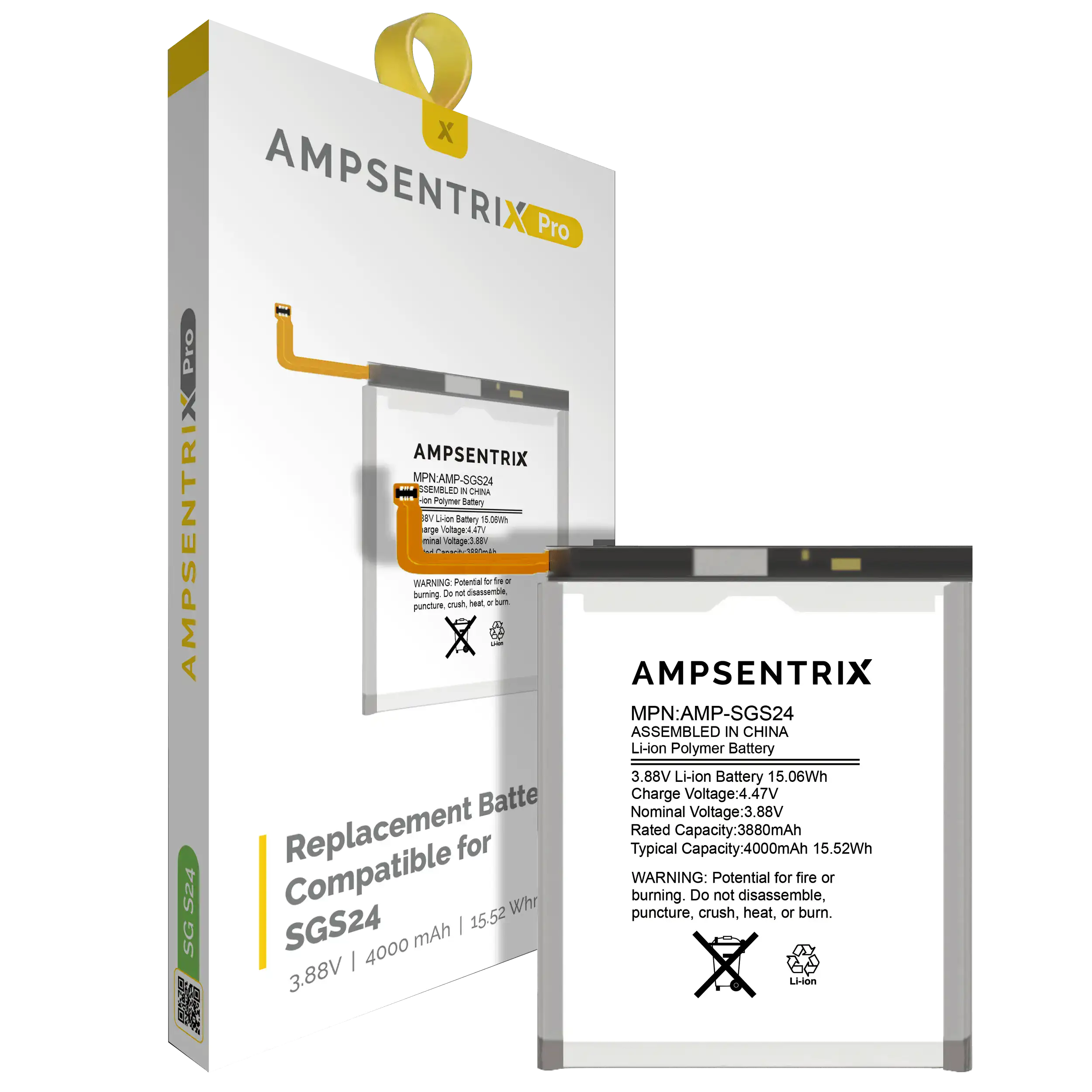 Ersatzakku für Samsung Galaxy S24 5G (AmpSentrix Pro)