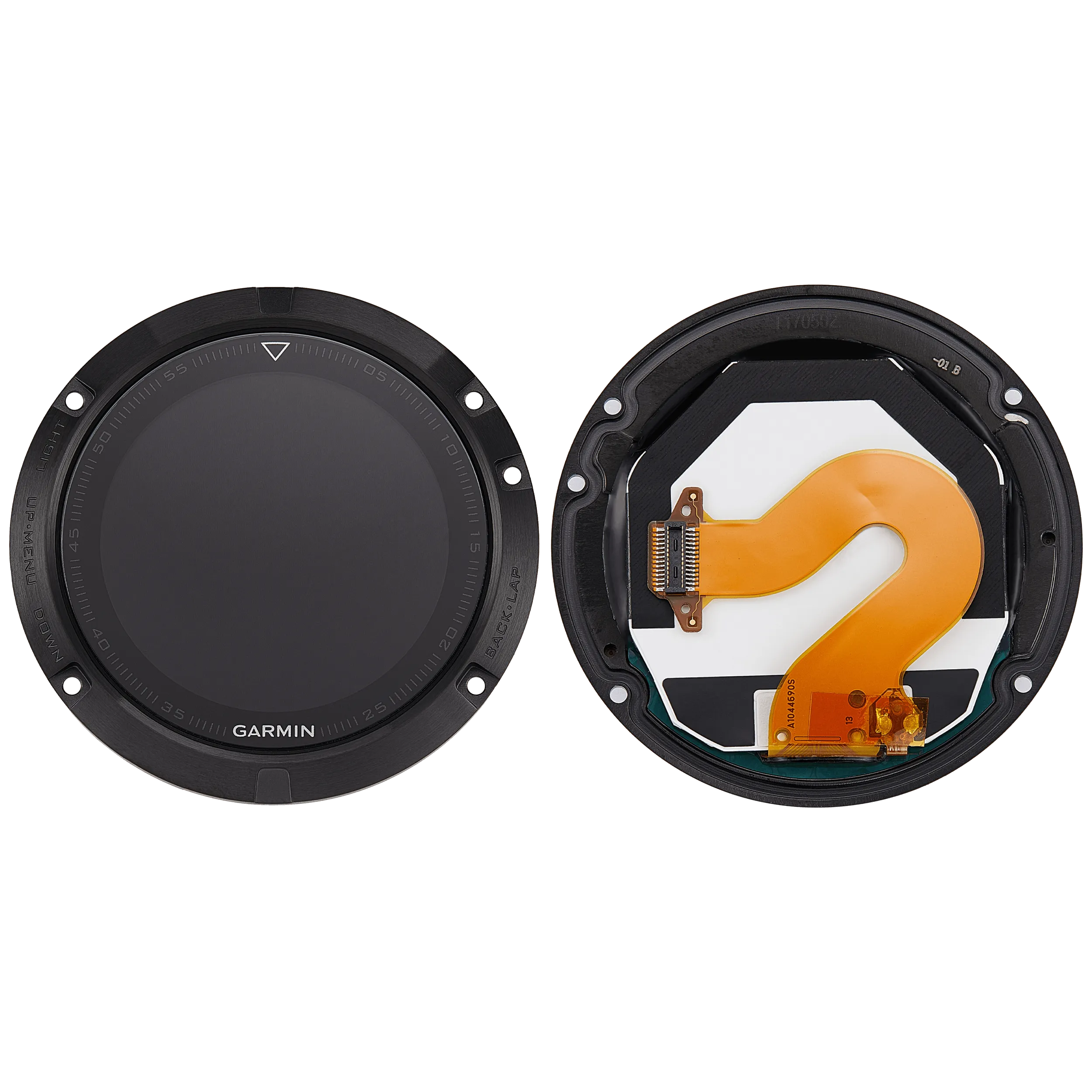 LCD-Display mit Rahmen für Garmin Fenix 5 (2017) (Premium) (Schwarz)