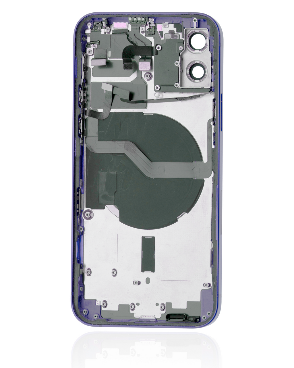Backcover/Rahmen mit Small Parts für iPhone 12 (EU / Global Version) (gebrauchter OEM-Ausbau, Qualität A) (Lila)