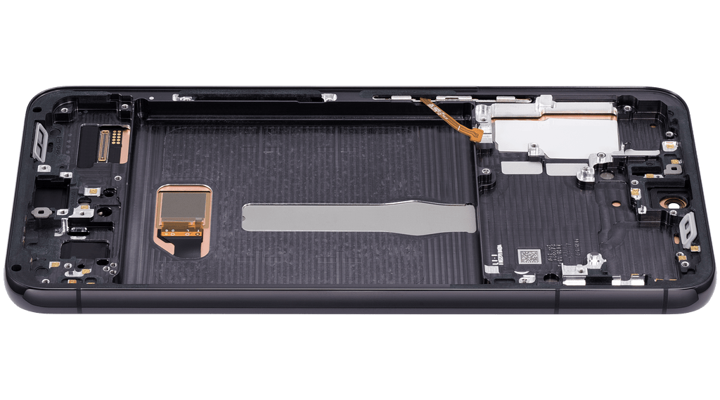 OLED-Display mit Rahmen für Samsung Galaxy S22 Plus 5G (US & Internationale Version) (Aftermarket Plus) (120Hz) (Phantom Black)