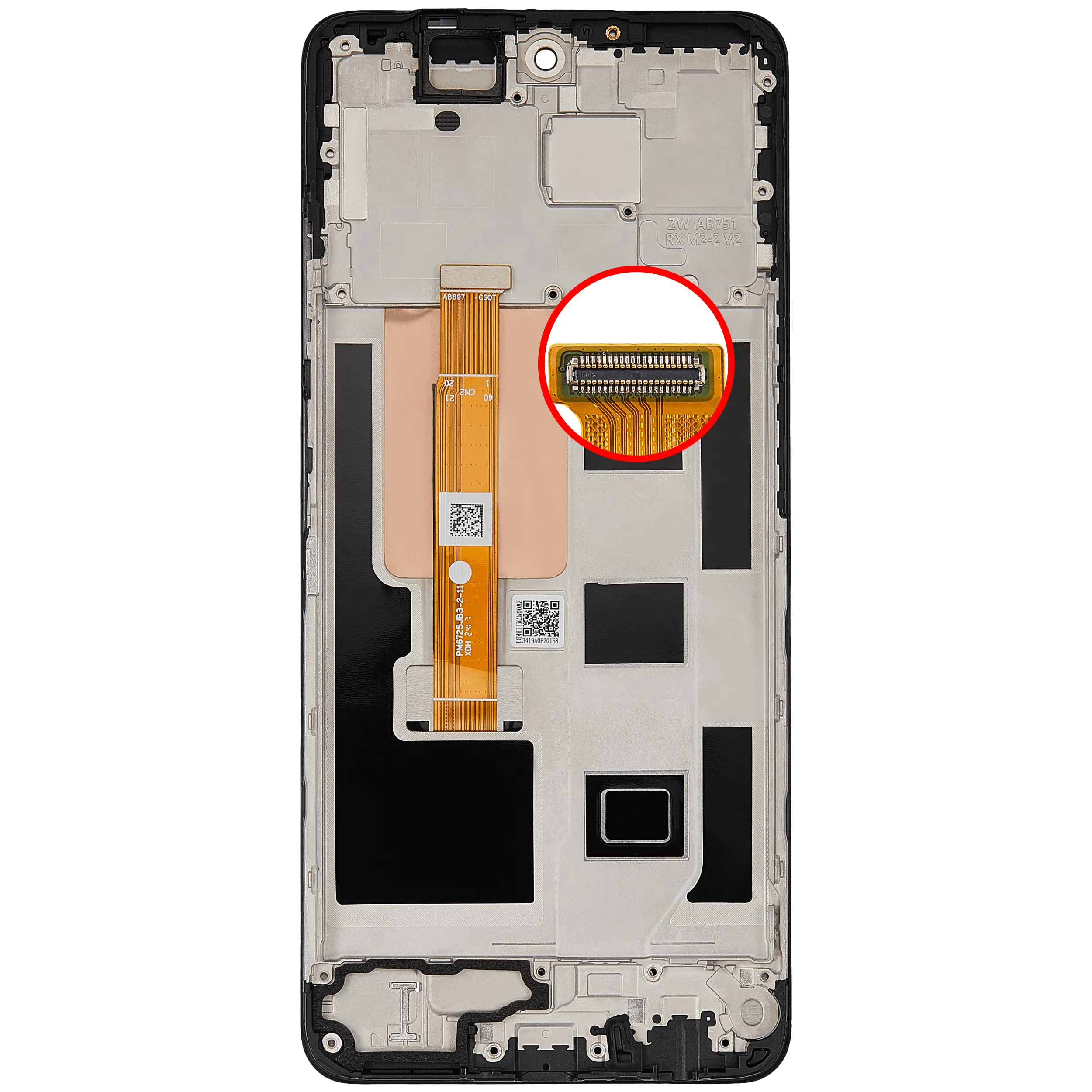 LCD-Display mit Rahmen für Realme 12 5G (Refurbished) (Alle Farben)
