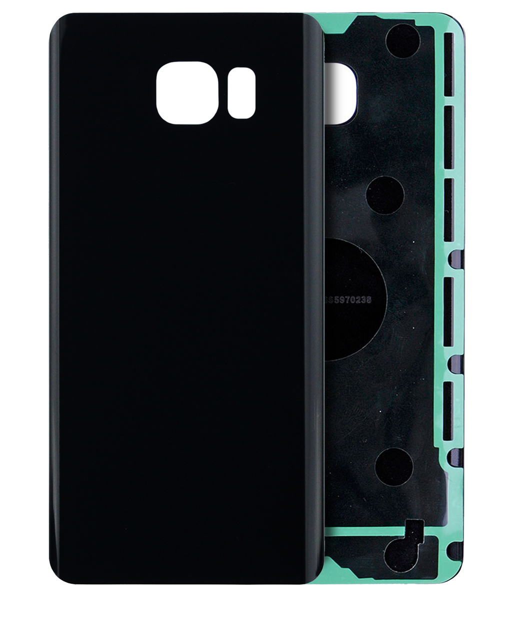 Glas-Backcover Samsung Galaxy Note 5 Schwarz Saphir ohne Logo Aftermarket Plus