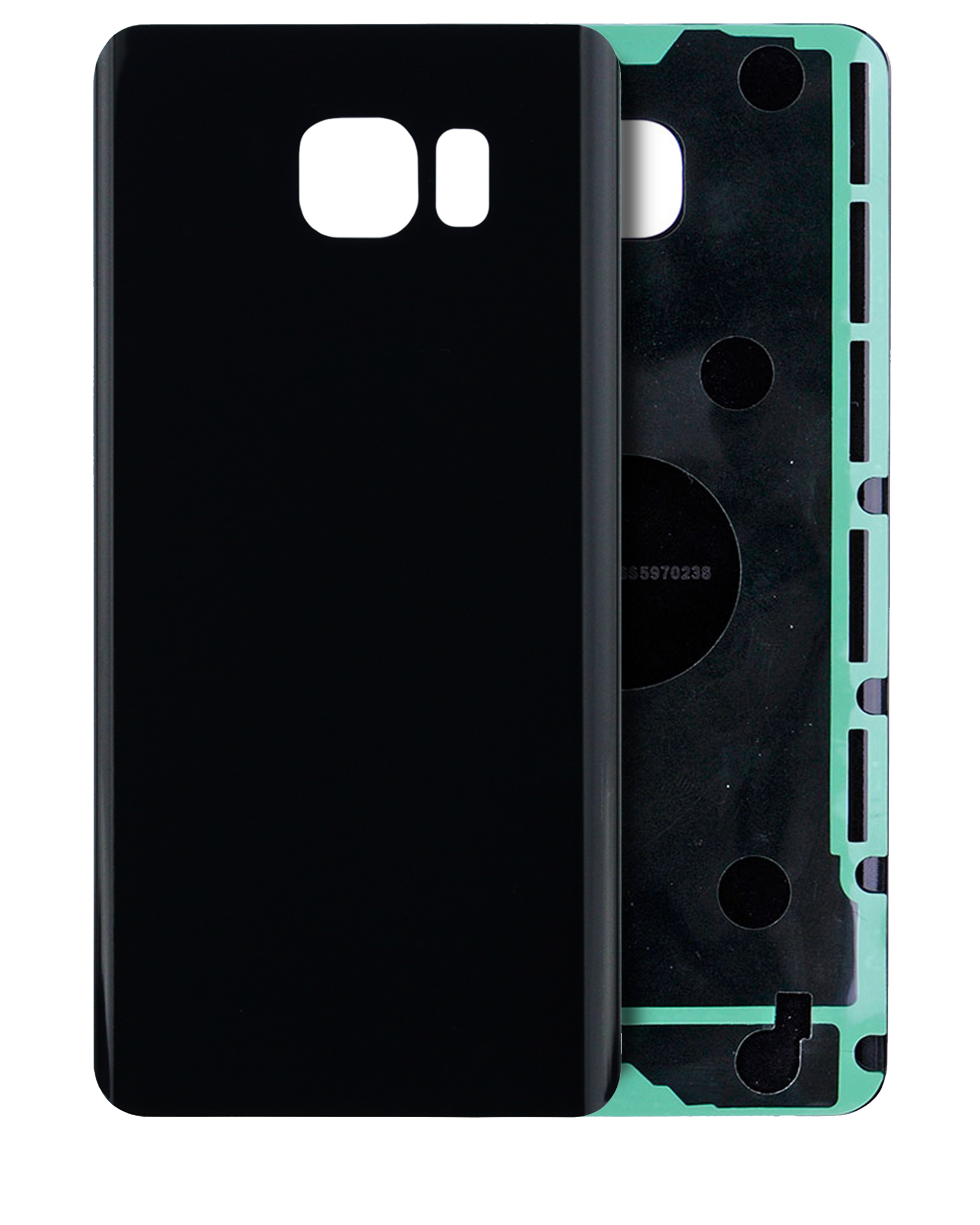 Glas-Backcover Samsung Galaxy Note 5 Schwarz Saphir ohne Logo Aftermarket Plus