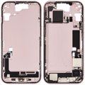 Midframe/Rahmen mit Ladebuchse Flex & Small Parts für iPhone 15 (US-Version) (gebrauchter OEM-Ausbau, Qualität C) (Pink)