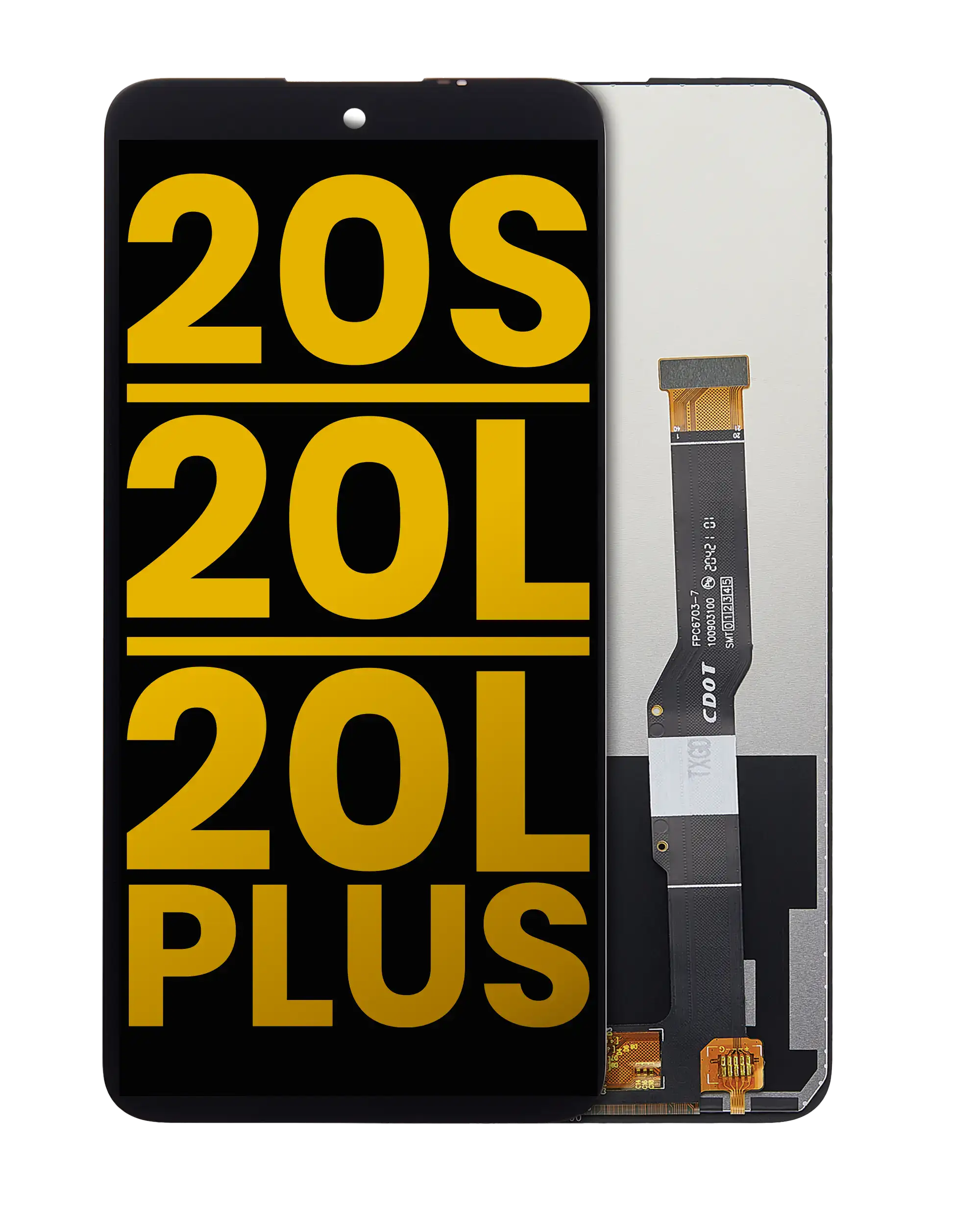 LCD Display without Frame for TCL 20S / TCL 20L / TCL 20L Plus (Refurbished)