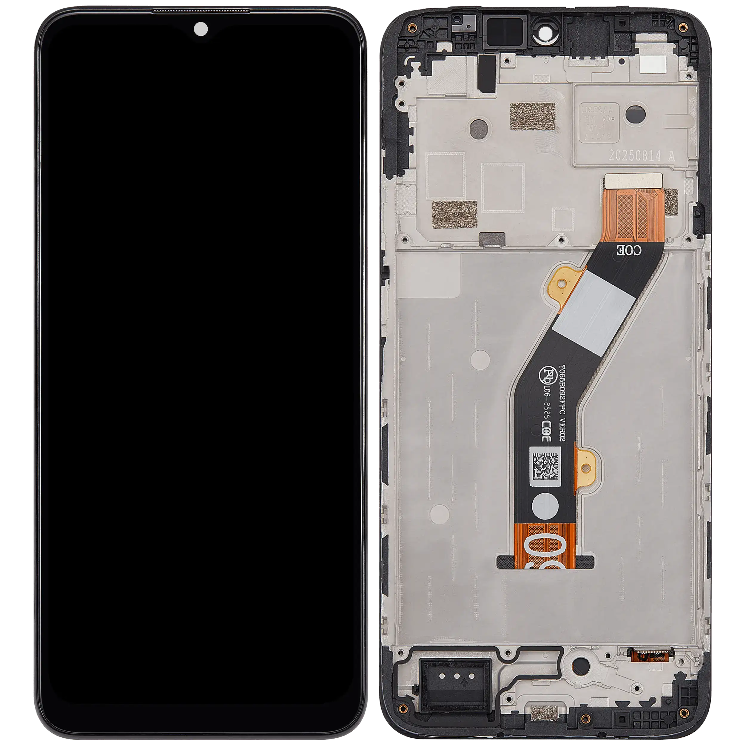 LCD-Display mit Rahmen für Cricket lcon (2026) (U656AC) / AT&T Propel 3 5G (U656AA) (Refurbished) (Alle Farben)