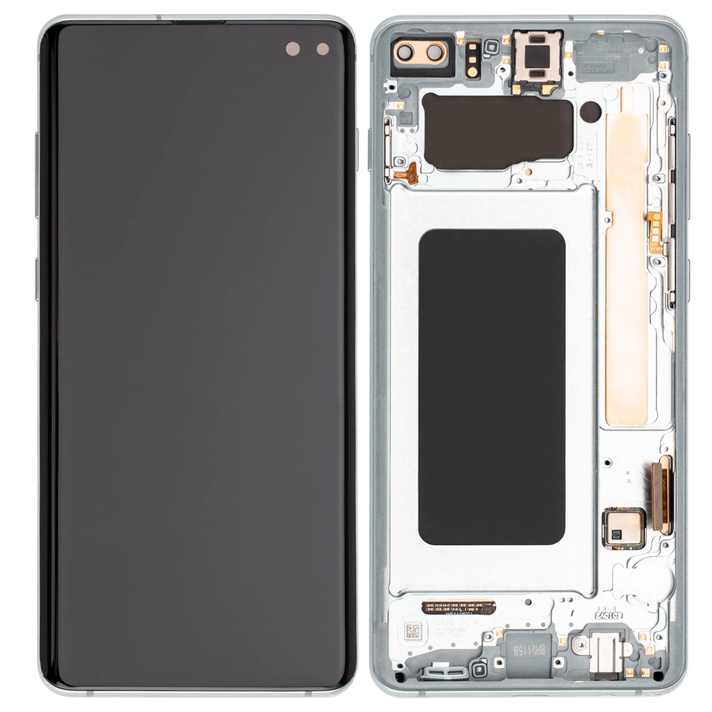 OLED-Display mit Rahmen für Samsung Galaxy S10 Plus (Aftermarket Plus) (Prism Green)