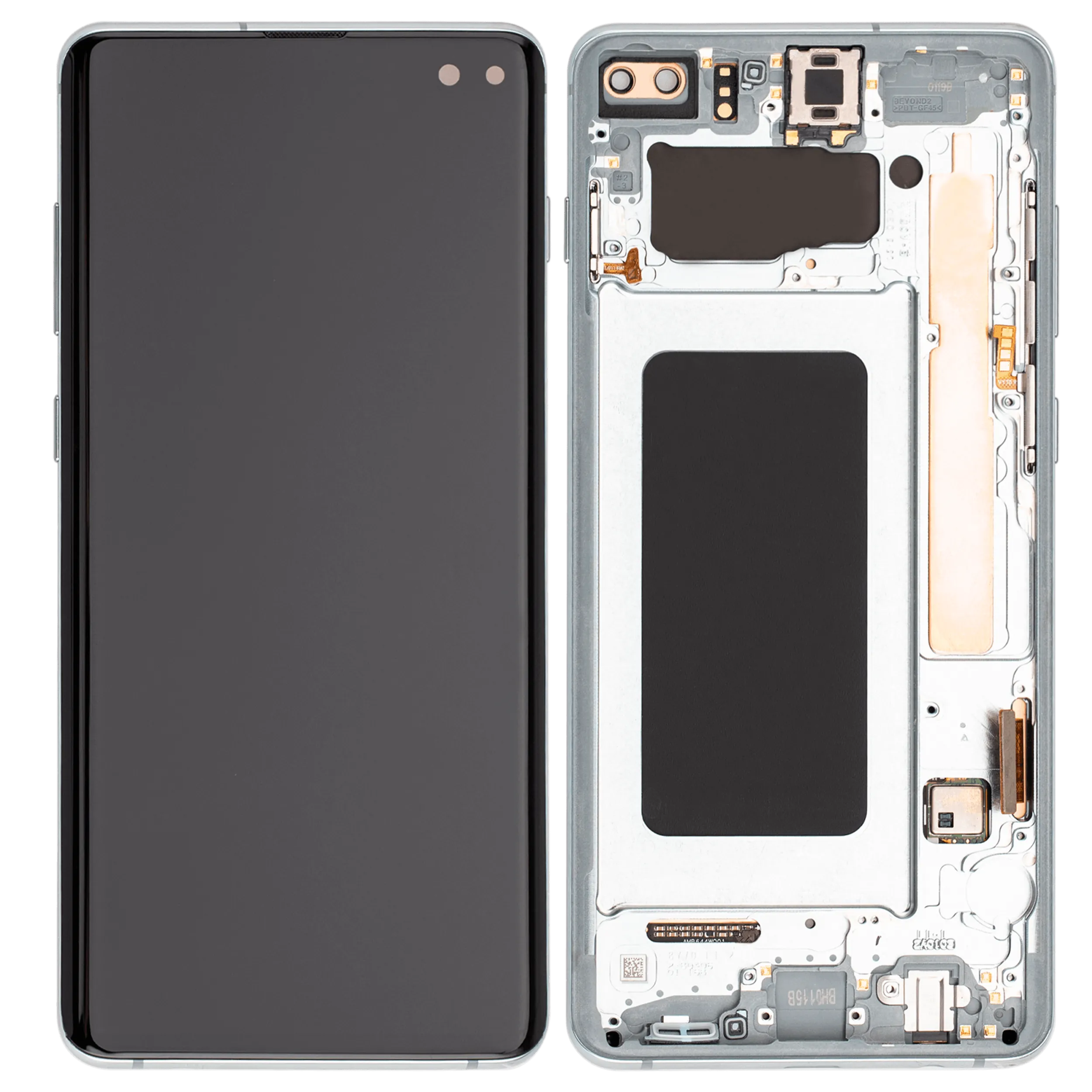 OLED-Display mit Rahmen für Samsung Galaxy S10 Plus (Aftermarket Plus) (Prism Green)