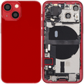 Backcover/Rahmen mit Ladebuchse Flex & Small Parts für iPhone 13 Mini (EU / Global Version) (gebrauchter OEM-Ausbau, Qualität C) (Rot)