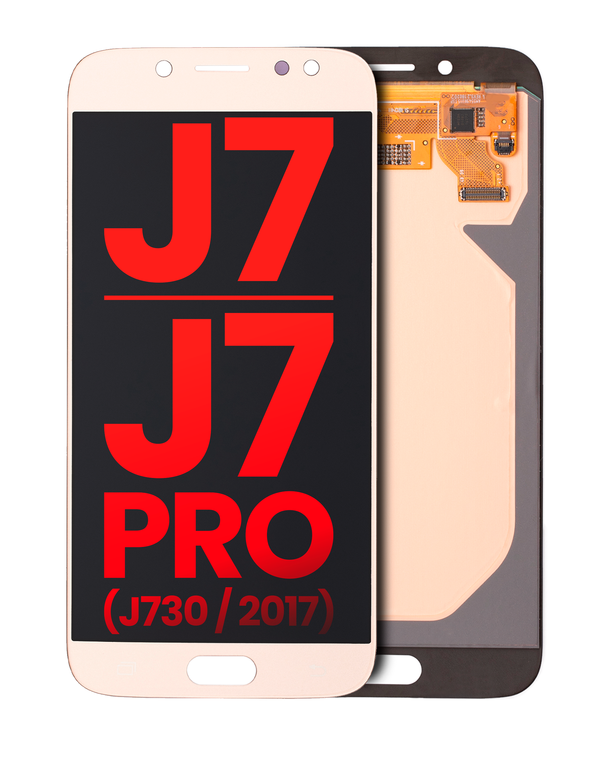 OLED-Bauteil ohne Rahmen Samsung J7/J7 Pro Gold Aftermarket Plus