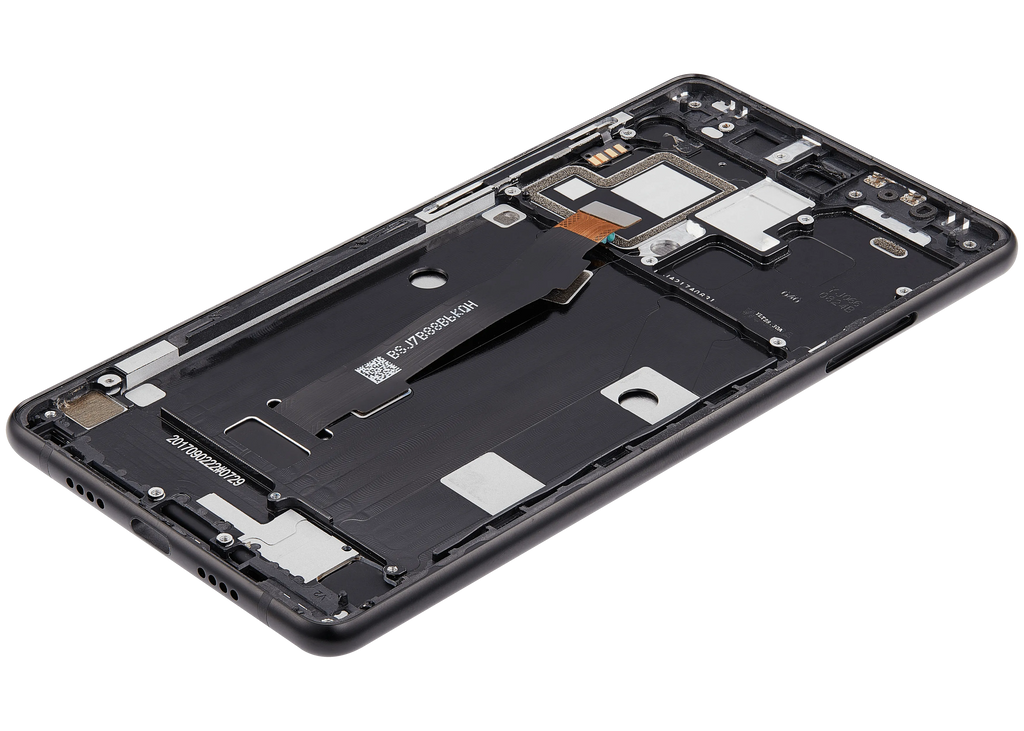 LCD-Display mit Rahmen für Xiaomi Mi Mix 2 (Aftermarket Plus) (Schwarz)