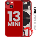 Backcover/Rahmen mit Small Parts für iPhone 13 Mini (EU / Global Version) (gebrauchter OEM-Ausbau, Qualität B) (Rot)