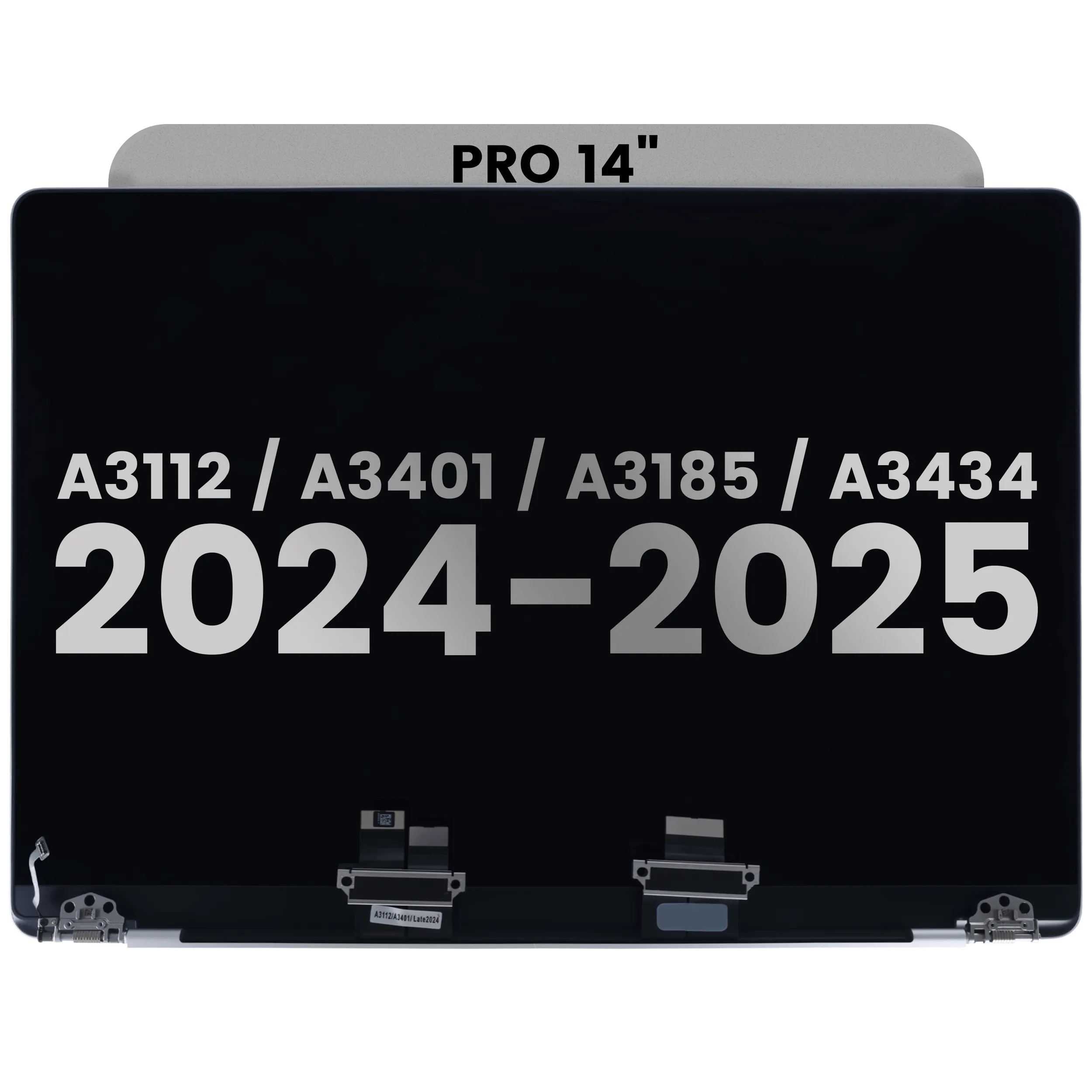 Complete LCD-Display (Glossy) MacBook Pro 14" A3112 / A3401 / A3185 / A3434 (2024 - 2025) (gebrauchter OEM-Ausbau, Qualität B) (Silber)