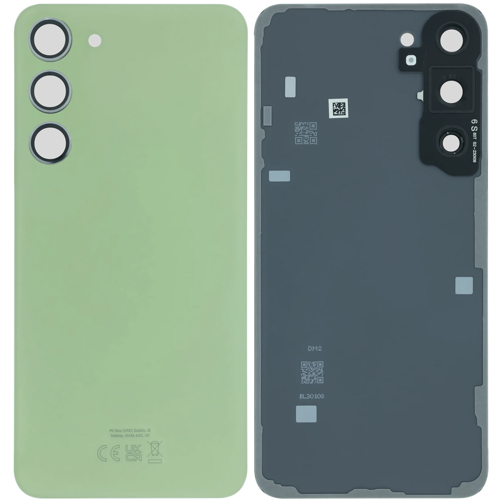 Backcover Glass mit Camera Lens Compatible für Samsung Galaxy S23 Plus (S916B) (Service Pack) (Lime)