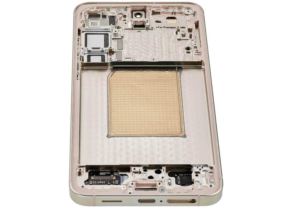 OLED-Display mit Rahmen für Samsung Galaxy S25 Plus 5G (US & Internationale Version) (Aftermarket Plus) (Pink Gold)