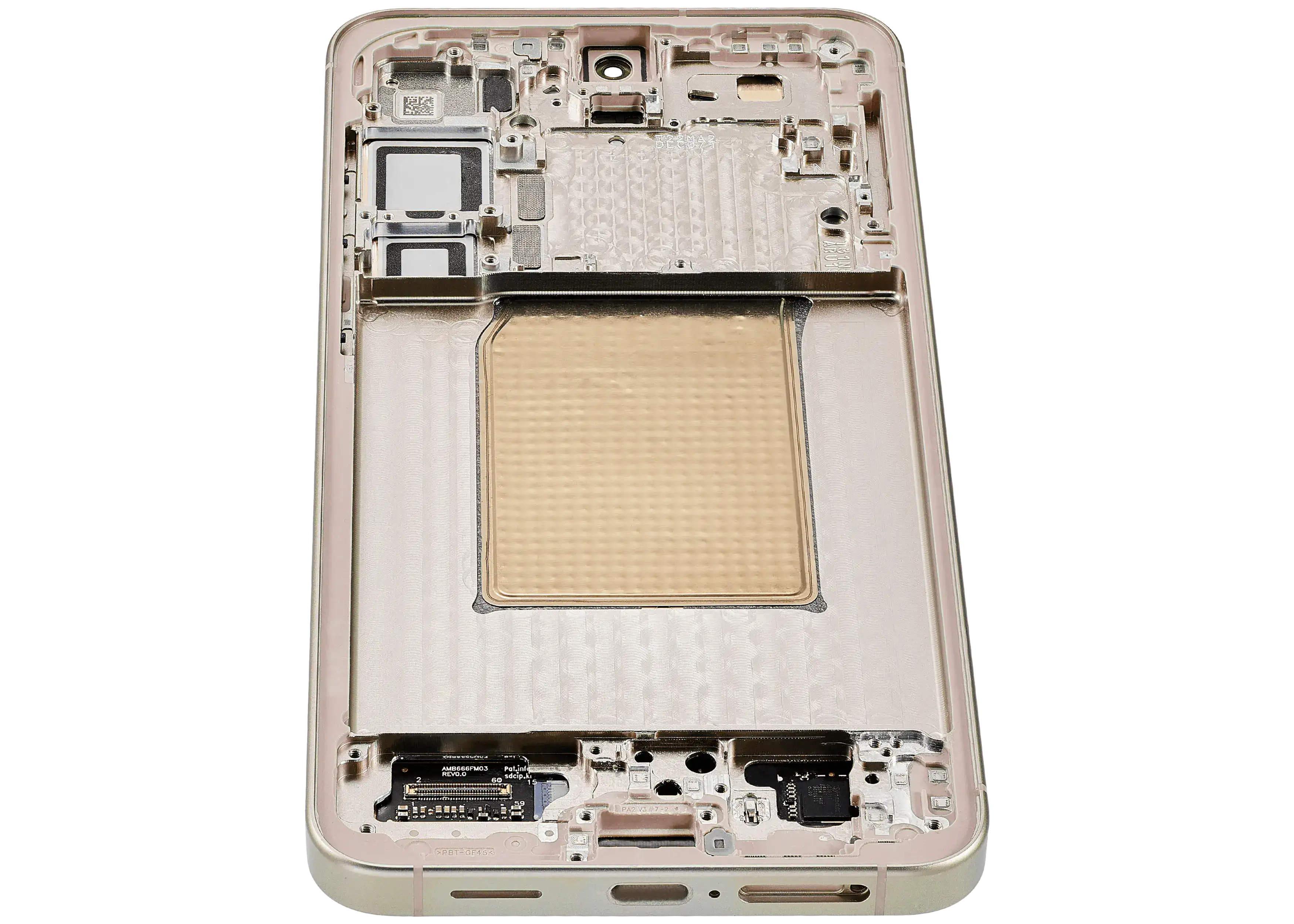OLED-Display mit Rahmen für Samsung Galaxy S25 Plus 5G (US & Internationale Version) (Aftermarket Plus) (Pink Gold)
