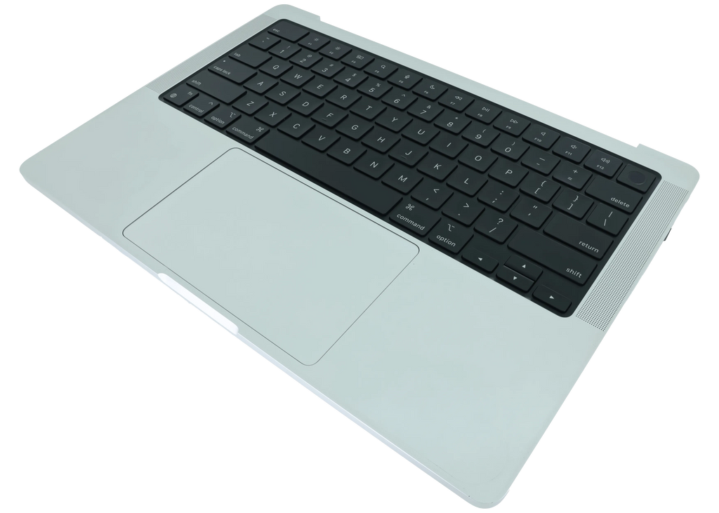 Top Case mit Akku and Keyboard (ANSI US) für MacBook Pro 14" A2442 (2021) / A2779 (2023) (gebrauchter OEM-Ausbau, Qualität A) (Silber)